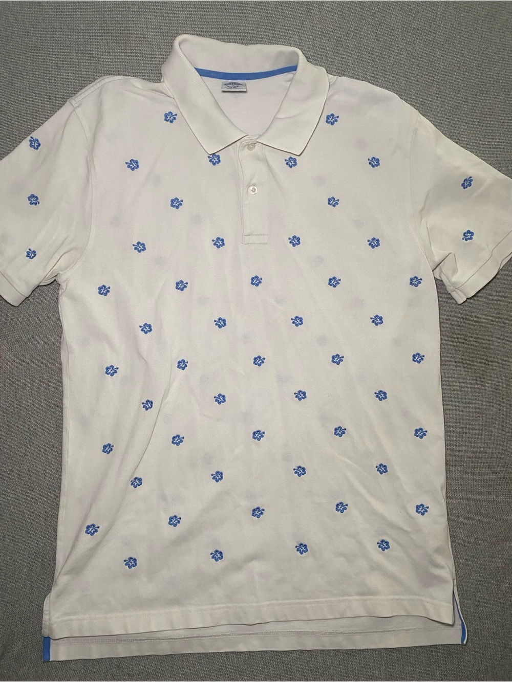 Brooks Brothers Performance Polo Shirt Mens XL Embroidered All Over Floral